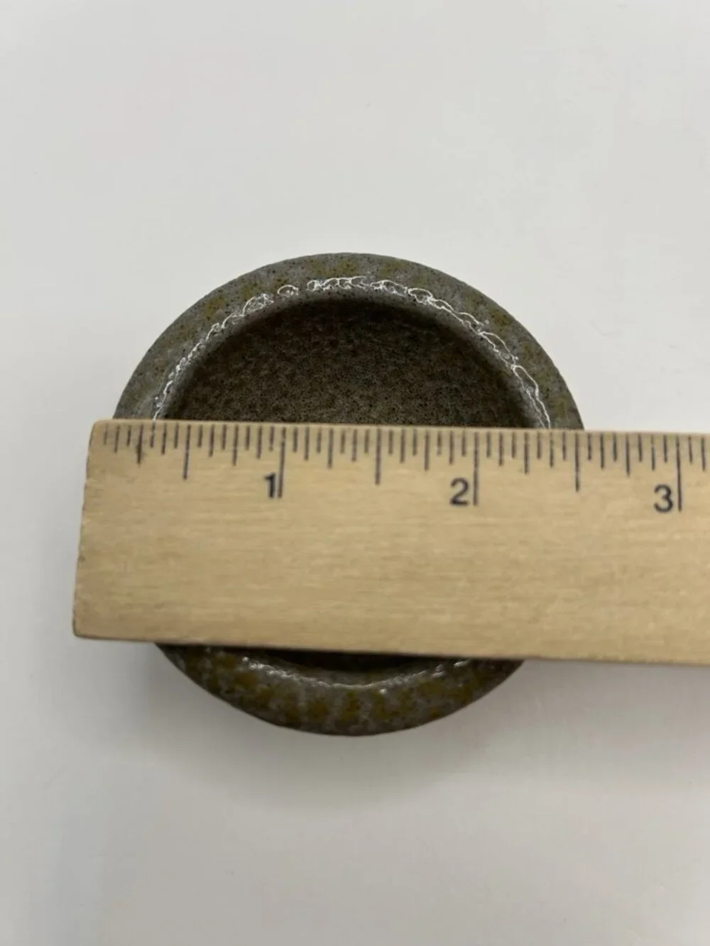 Vintage Hoganas Salt Cellar Sweden Stoneware Rustic Pottery Anchor Mark Cottage